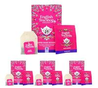English Tea Shop - Super Berries - Tisana Orgánica de Hibiscus con Fresa, Arándanos y Frambuesa - 40 g (Paquete de 4)