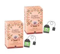 English Tea Shop® | Té de hierbas de la felicidad | Infusión Orgánica Sin Cafeína - 2 x 20 Filtros (60 Gr) | Té de hierbas con naranja, jengibre y canela