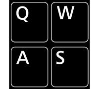 English US Non Transparent Keyboard Stickers Black Background 11x13mm
