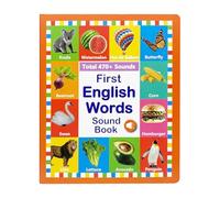 English Words Book, Interactive Speaking Vocabulary Book, Colorful Educational Language Learning Tool with Sound Buttons, Fun Study Activity for Kids Ages 2-6 at Home or Preschool