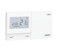 ENGO E901 - Termostato con cable, controlador de calefacción central, termostato de caldera combinado, funciona con pilas, control de calefacción de 2 cables, reemplaza el termostato de habitación