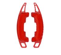 ENGOER Compatible Con Land Para Rover Para Discovery Para Sport 2021 2022 2023 2024 1 Par De Pegatinas Para Extensión De Palanca De Cambios Del Volante(Carbon Fiber Red)