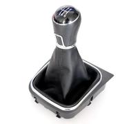 ENGOER Compatible Con VW Para Golf 5 6 Para Jetta 5 6 Pomo De Cambio De Marchas De 5 6 Velocidades Con Funda Protectora, Accesorios Interiores(6 speed black line)