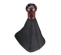ENGOER Compatible Con VW Para Passat B5 1998 1999 2000 2001 2002 2003 2004 Pomo De Palanca De Cambios Manual De 5 Y 6 Velocidades De Madera Con Funda Protectora(5 speed)