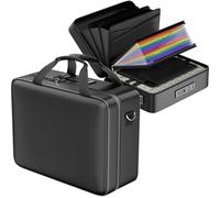 ENGPOW Caja de documentos ignífuga con cerradura, resistente al agua, organizador de archivos con múltiples bolsillos, protege documentos importantes, certificados, pasaportes para laptop (negro)