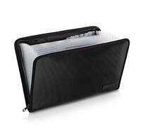 ENGPOW Carpeta de archivos ignífuga, resistente al fuego y al agua, bolsa organizadora de archivos portátil con 13 bolsillos tamaño A4, 13 bolsillos, cierre de cremallera, no pica (14.3 x 9.8