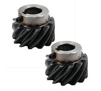 Engranaje cónico helicoidal de 2 piezas, módulo 2, 12 dientes, diámetro interior de 10-15 mm, engranaje de acero for transmisión de 90 grados en aplicaciones agrícolas.(2M 12T 12mm bore 4mm key Left)