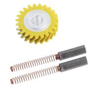 Engranaje de accionamiento helicoidal W10112253 con cepillos de motor de carbono, engranaje helicoidal de licuadora y kit de repuesto de mezclador de cepillo de carbono para KitchenAid