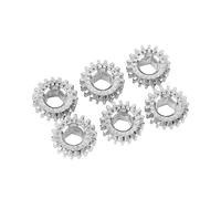 Engranaje de Afinador de Guitarra, 6 Piezas de Metal con Orificio Hexagonal, Botn de Cuerda, Perillas de Engranaje, Teclas de Afinacin para Guitarras Elctricas Clsicas (SILVER