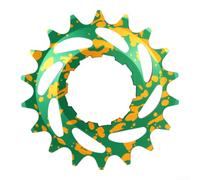 Engranaje de bicicleta de una sola velocidad 18T aleación de aluminio | Piñón de rueda libre ligero para carretera para bicicleta de montaña, azul, naranja, rosa, verde