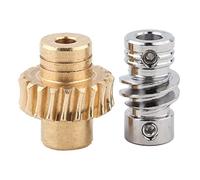 Engranaje De Gusano 10:1, Juego De Rueda De Gusano De Bronce Y Metal Para Robot Industrial - Transmisión Compacta, Larga Duración, Alta Precisión Para Repuestos Industriales