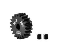 Engranaje de motor de acero 20Cr 20T (Módulo: 1.0 mm, diámetro del diente del motor: 5.0 mm, agujero redondo) adecuado para modelos a escala 1/8 de coches y camiones ARRMA y TRAXXAS R/C