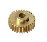 Engranaje de motor de piñón, inglete escalonado 5 piezas Engranaje recto de cobre 0.5 Módulo 16T 17T 18T 19 dientes Engranaje de piñón recto 3 mm 4 mm 5 mm Orificio interno Engranaje recto de paso de
