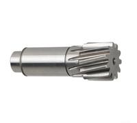 Engranaje de motor de transmisión media, eje oblicuo de acero inoxidable L55-60mm Engranaje plateado para BAFANG BBS01 BBS02 Reemplazo de motor (para HD)