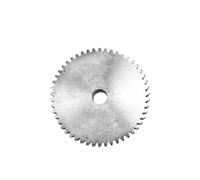 Engranaje de piñón de motor de acero resistente 1PC Engranaje recto 1M 50/51/52/53/54/55/56/57/58/59T Orificio rugoso 8mm Rueda dentada 45# Material acero del motor Altura total 10mm(1M 56 Teeth)