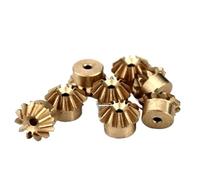 Engranaje de piñón de motor de acero resistente 2 uds 0,4 m12T engranaje cónico, modelo 12 dientes agujero 1mm transmisión cobre