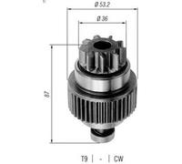 Engranaje de rueda libre, arrancador MAGNETI MARELLI para BLUEBIRD (910) 2 1980-