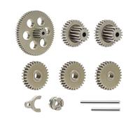 Engranaje de transmisión de acero, conjunto completo de engranajes de caja de cambios for RC Crawler 1/24 1/18 FMS FCX24 Power Wagon K5 FCX18 LC80, pieza de actualización