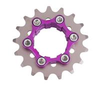 Engranaje de una sola velocidad, 16-23T con anillo de bloqueo y espaciadores, piñón de bicicleta para Freehub, aleación de acero anodizado, kit de conversión de engranajes fijos (17T)