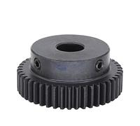 Engranaje del motor del piñón, inglete escalonado 1 módulo 46T 47T 48T 49 dientes Engranaje recto 45 Piñón de acero al carbono 8 mm 10 mm 12 mm 15 mm Orificio Engranaje de enfriamiento de alta frecuen