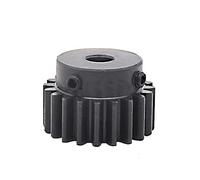 Engranaje del motor del piñón, inglete escalonado 1 pieza Ennegrecimiento Engranaje recto Piñón 1.5 Módulo 20T 22T 24 dientes Engranaje recto 1.5M 20 dientes Engranaje 6 mm 10 mm 14 mm 20 mm Orificio