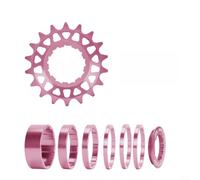 Engranaje Libre 16T Acabado Anodizado Engranaje Libre 16T Acabado | Aleación aluminio ligera, hueco CNC, 16T ideal subidas, rosca segura, acabado vibrante(Pink - 18T)