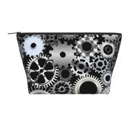 Engranaje Metal Renderizado Tecnología Arte Digital, Bolsa de artículos de tocador Bolsa de Maquillaje Bolsa de cosméticos Bolsa de artículos de tocador de Viaje portátil
