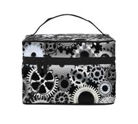 Engranaje Metal Renderizado Tecnología Arte Digital, Bolsa de Maquillaje Bolsa de cosméticos Bolsa de Aseo de Viaje portátil Estuche para lápices