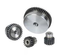 Engranaje recto 1M15T/1M19T, diámetro del orificio: 5/6/6,35/8 mm, n.° 45, acero, 90 grados, 9/10/11 piezas(9PCS,1M15T hole 6mm)