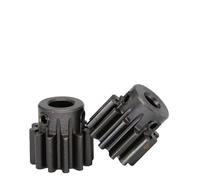 Engranaje recto .5M-12T/14T ennegrecido SC45#Acero al carbono, diámetro interior de rueda: 5/6/6,35/7/8 mm, 1 unidad(1.5M12T (Bore 5 mm))