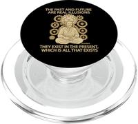Engranajes de reloj con cita zen de Alan Watts Present Mind Now PopSockets PopGrip para MagSafe
