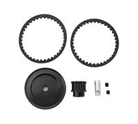 Engranajes de transmisión de transmisión de cinturón de aleación de aluminio premium Reemplazo de bajo ruido para Traxxas 1/10 RC Carry RC Actade Piezas de bricolaje 12T 30T Gear (Negro)