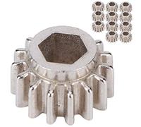 Engranajes para afinadores de guitarra, Afinadores de guitarra Open-Gear Gears Clavijas de montaje con bloqueo hexagonal Herramienta de instrumentos musicales(Plata 9 piezas)