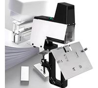 Engrapadora eléctrica automática rápida y resistente, doble uso, plana y de sillín con pedal de pie para oficina