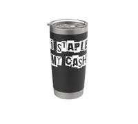 Engrapo mi dinero Vaso térmico de acero inoxidable de doble pared