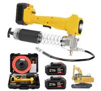 Engrasadora Bateria 21V, 10000 PSI 350W Pistola Engrasadora Eléctrica para Makita Batería Pistola Engrasadora con Luz LED con Cartucho de Grasa 600g Manguera Flexible 2 Baterías y Cargador