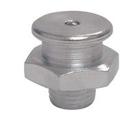 Engrasadores rectos tipo M1, cabeza plana, DIN 3404, para lubricación eficiente en maquinaria y mantenimiento industrial.