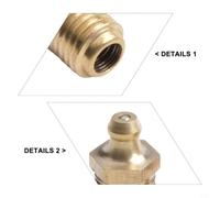 Engrase Recta para latón 12x0.5mm Hidráulica Engrase Recta | para latón sólido, antióxido, aceite, para ideal hidráulica, mantenimiento fácil