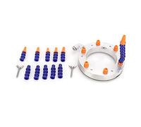 Engraving Machine Water Spraying Ring 100mm Diameter Aluminum Alloy Cooling Tool with 6 Nozzles for Stone Cutter Spindle Cooling Includes 12 Water Pipes and 2 Bolts