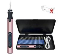 Engraving Pen Made For Diyers, Professional Engraving Pen, Customizer Engraving Pen for Metal, Wood, Glass and Plastic, 3-Speed Cordless Rechargeable Electric DIY Engraver Pen Tool Kit (A-Rose)