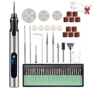Engraving Pen Made For Diyers, Professional Engraving Pen, Customizer Engraving Pen for Metal, Wood, Glass and Plastic, 3-Speed Cordless Rechargeable Electric DIY Engraver Pen Tool Kit (B-Sliver)