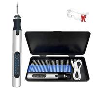 Engraving Pen Made For Diyers, Professional Engraving Pen, Customizer Engraving Pen for Metal, Wood, Glass and Plastic, 3-Speed Cordless Rechargeable Electric DIY Engraver Pen Tool Kit (A-Sliver)
