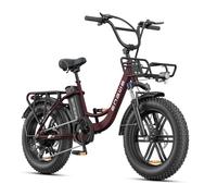 ENGWE Bicicleta Electrica para Adultos, 20 * 4.0 Fat Tire Step-Through E-Bike para Mujeres - Bateria 48V 13A - 7-Velocidades - Amortiguador Dual - para Desplazamientos y Excursiones L20/L20 Boost