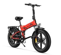 ENGWE Bicicleta Eléctrica Plegable 250W E-Bike, 20×4.0 Inch Off-Road Fat Tire, Batería de 48V 13Ah Alcance hasta 120km, 25KM/H 7 Velocidades Suspensión Completa Engine X