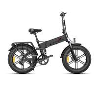 ENGWE Bicicleta Eléctrica Plegable 250W E-Bike, 20×4.0 Inch Off-Road Fat Tire, Batería de 48V 13Ah Alcance hasta 120km, 25KM/H 7 Velocidades Suspensión Completa Engine X (Negro Puro)