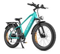 ENGWE E26 Bicicleta Eléctrica para Adultos, 26"x4.0" Fat Tire, Bicicleta de Montaña Eléctrica de 250W, Batería de 48V 16Ah, Alcance de hasta 140KM, 7 velocidades, (High-Step, Azul Gema)