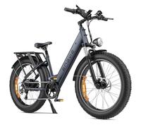 ENGWE E26 Bicicleta Eléctrica para Adultos, 26"x4.0" Fat Tire, Bicicleta de Montaña Eléctrica de 250W, Batería de 48V 16Ah, Alcance de hasta 140KM, 7 velocidades, (Step-Thru, Gris)