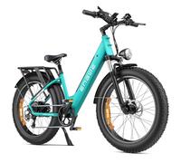 ENGWE E26 Bicicleta Eléctrica para Adultos, 26"x4.0" Fat Tire, Bicicleta de Montaña Eléctrica de 250W, Batería de 48V 16Ah, Alcance de hasta 140KM, 7 velocidades, (Step-Thru, Azul)