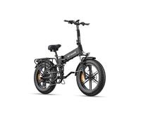 ENGWE Engine Pro 2.0 Bici eléctrica Plegable con Feto Gordo de 20" x 4,0", Batería de 48V 16Ah con una hasta 110KM, Sensor de Par, Suspensión Doble y Freno Hidráulico y 8 Velocidades (Negro)