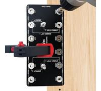 ENGYNC Plantilla de Perforación para Taladrar Estantes para 5 mm y 6.35 mm Guía para Taladrar Recto 2 en 1 Guía de Taladro de Aleación de Aluminio para Trabajos de Carpintería y Bricolaje - Negro